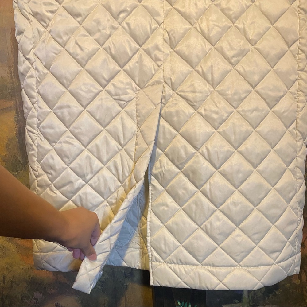Rebecca Minkoff White Quilted Puffer Trench Coat - Picture 11 of 11